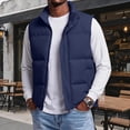thumbnail image 2 of Men’s Puffer Vest Stand Collar Sleeveless Padded Zip Up Jacket Lightweight Warm Vest with Pockets, 2 of 9