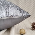 thumbnail image 5 of REGALWOVEN Sequin Throw Pillow Covers, Pack of 2 Glitter Decorative Pillow Cases Personalized Cushion Covers Gray 18" x 18", 5 of 7