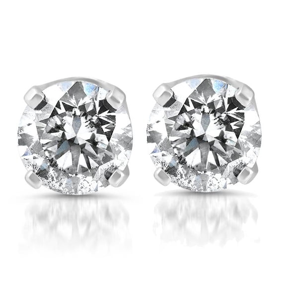 Pompeii 1/4ct Diamond Stud Earrings 14K White Gold (G/H,SI2-SI3)