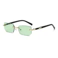 thumbnail image 1 of Typpkmm Rimless Cut Edge Rectangle Sunglasses Unisex Frameless Eyewear Designer Fashion Vintage Square Shade Y2k Sun Glasses Goggles, 1 of 7