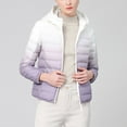 thumbnail image 7 of Hvyesh Plus Size Packable Puffer Jacket Women Gradient Down Coat Lightweight Full Zip Winter Coats Quilted Puffer Jackets, 7 of 7