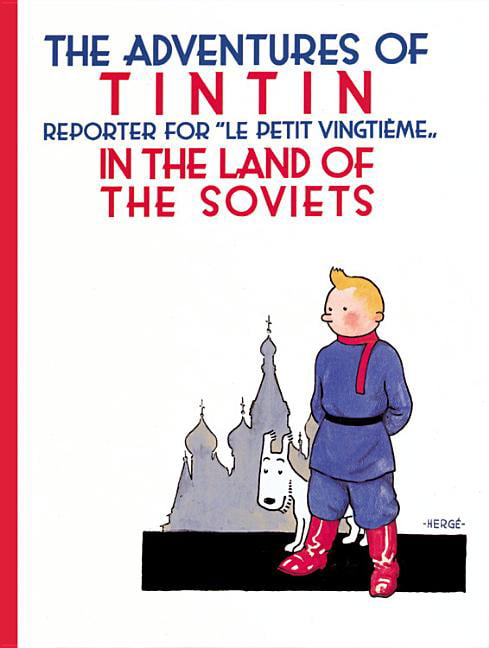 TINTIN Comic Action Figure Set on Custom IN THE LAND OF THE SOVIETS Display 