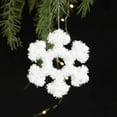 thumbnail image 7 of Christmas Scene Arrangement with Multiple Ribbons & Sweet Trees | Desktop Party Decorations | Includes 3 Snowflake Hanging Ornaments | Festive Holiday Gift, 7 of 7