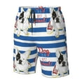 thumbnail image 5 of Kdxio Bulldog Friend Pattern Mens Casual Shorts - Drawstring Summer Beach Sports Shorts for Men, 5 of 9