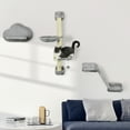 thumbnail image 2 of PawHut 3PCs Cat Shelves with Hammock, Scratching Posts, Jump Platforms, 2 of 10
