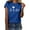 Blue#3, variant on New Trendy!Homenesgenics Womens Tops under $5 Unisex T-shirt Printed Pattern Casual Fashion Soild Color Short Sleeve Tops