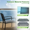 thumbnail image 4 of Devoko 3 Pieces Modern Outdoor Conversation  Patio  Furniture Sets Textilene Bistro, with Glassed Table Steel Frame, Black, 4 of 7