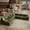 Green, variant on 147.6" 8-Seat L-Shaped Modular Sectional Sofa, Linen Fabric with Storage Ottoman, Cup Holders, Hidden Storage & USB Ports, Large Size for Living Room