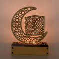 thumbnail image 2 of LED Eid Ramadan Hollow Decorations Openwork Carving Wooden Light Durable Table Light Crafts, 2 of 9