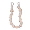 thumbnail image 5 of boho curtain tiebacks bohemian style durable wood rope wide application curtain holdbacks for curtain towel paper beige cotton rope with wooden beads, 5 of 5