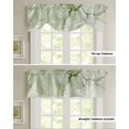 thumbnail image 4 of Sage Green Marbled Window Curtain for Living Room Christmas Kitchen Cabinet Tie-up Valance Curtain Rod Pocket, 4 of 6