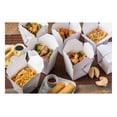 thumbnail image 2 of White Chinese Asian Paper Take Out Box with Wire Handle, Leak and Grease Resistant Stackable to Go Boxes (25, 8 OZ), 2 of 3