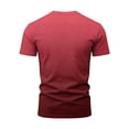 thumbnail image 4 of XIYON Father's Day T Shirts for Men Short Sleeve V Neck Gradient Print Summer Breathable Fashion Tee Top With Pocket For Casual Daily Wear,Red,XXXL, 4 of 8
