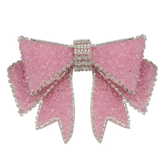 DIY Bow Knot Crystal Patches Bow Tie Rhinestones Applique Bling Beaded Diamonds Patches Garment Shoes Hats Decor Accessories 2Pcs