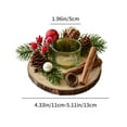thumbnail image 3 of NWOKYZGH Christmas Candle Holders Glass Tealight Holder Decorative Candle Holder, Votive Candle Berry Ring with Pinecones and Votive Candle Holders for Wedding Christmas Decor, 3 of 6