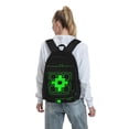 thumbnail image 7 of Lsque Geometry Dash Pattern Adult Backpack – Durable & Lightweight PU Canvas Storage Bag , 15” Laptop Compartment, and Multiple Pockets, 7 of 7