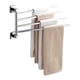 thumbnail image 2 of Toallero Giratorio de 4 Barras para Baño, Soporte de Pared para Cocina, Ahorra Espacio, Organizador de Toallas de Aluminio., 2 of 5