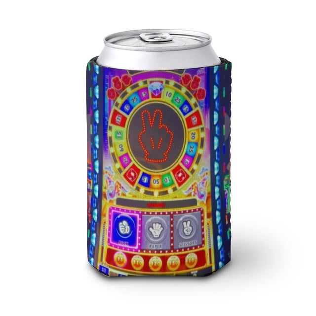 Piedra Papel Tijera Funda enfriadora de latas, aislante de bebidas para mantener frías o calientes, funda térmica plegable para latas, portabebidas reutilizable