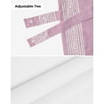 thumbnail image 6 of Tie Up Valance Curtain for Kitchen,Abstract Greek Inspired Key Pattern Rod Pocket Short Curtains Adjustable Tie-Up Shade Valances,Twist Stripe on Pink Window Treatment for Bathroom Living Room, 6 of 8
