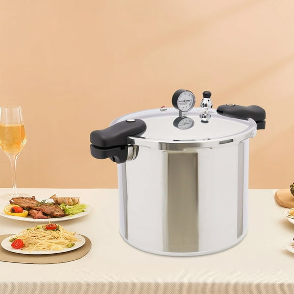 ChicHomey 23Qt Large Capacity Fast Heating Explosion-Proof Pressure Cooker,Thickened Aluminum Alloy for Family Meals, Camping & Quick Home Cooking