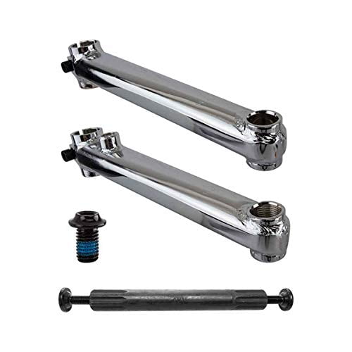 SE Bikes cRANKARM Set BMX RAD cROMO 175 3Pc 19mmx8T Spline wBB AXLE (chrome)