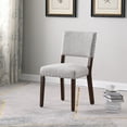 thumbnail image 2 of HomePop Open Back Dining Chair with Nailhead Trim, Set of 2, Gray, 2 of 12