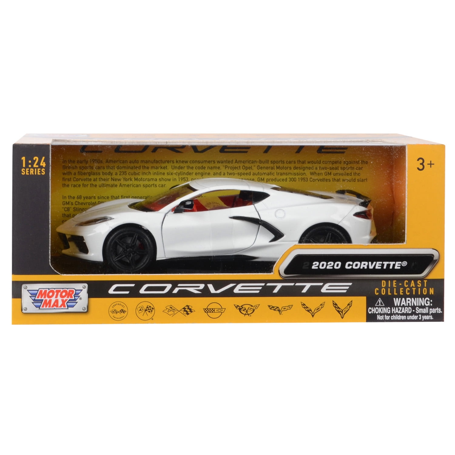 1:24 Die Cast Motormax 1985 Corvette Convertible 4th Generation