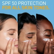 CeraVe AM Moisturizing Face Lotion with SPF 50 Sun Protection for Normal to Oily Skin, 3 fl oz