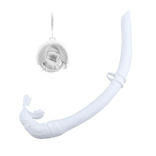 Tuba Pliable en Silicone avec Étui de Rangement Compact pour Femmes et Hommes, Tube Respiratoire Enroulable pour la Plongée en Apnée