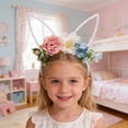 thumbnail image 7 of Msgweeeg Head Bands for Women's Hair Easter Decor Easter Wreath Headband Bunny Ear Headband forest Style Floral Headband Artificial Flower Hair Accessory., 7 of 7