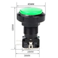 thumbnail image 2 of Game console button switch Car wash machine button 45MM self-reset start switch green, 2 of 9