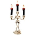 thumbnail image 3 of Northlight Dripping Flameless Candles Skeleton Halloween Candelabra - 14.5" - Amber Lights, 3 of 10