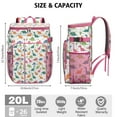 thumbnail image 3 of Travel Cooler Bag - White Cartoon Dinosaurs Trees Pattern Camping Beer Cooler Backpack with Bottle Opener- Waterproof Insulated Picnic Backpacks - Cooler Bag for Beach, 3 of 6