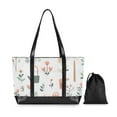 thumbnail image 7 of FORMRS Canvas Laptop Tote Bag for Women with 15.6" Computer Compartments Shoulder Handbag, Garden Pattern, 7 of 7