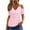 Pink-03, variant on Mittory Cold Shoulder Tops for Women Casual Summer Sexy Eyelet Tunic Shirts Short Sleeve V Neck Blouses