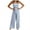 Sky Blue, variant on IROINNID Sleeveless Suspender Jumpsuit For Women Full-Length Summer Casual Lace Up Open Back Panel Slim Fit Straight Pants Set Jumpsuit