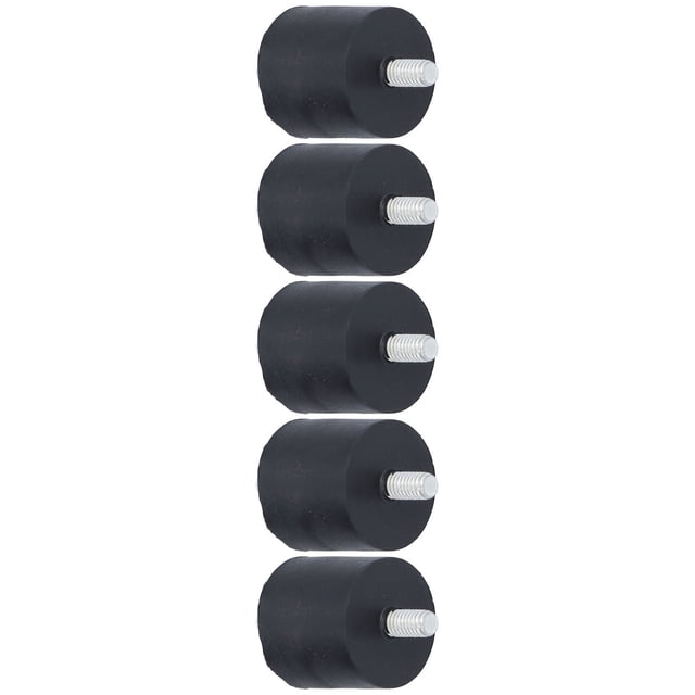Aisladores de vibración, 5 piezas, aislador de vibración de goma, amortiguador de goma con rosca, aislador de vibración de goma diseñado meticulosamente