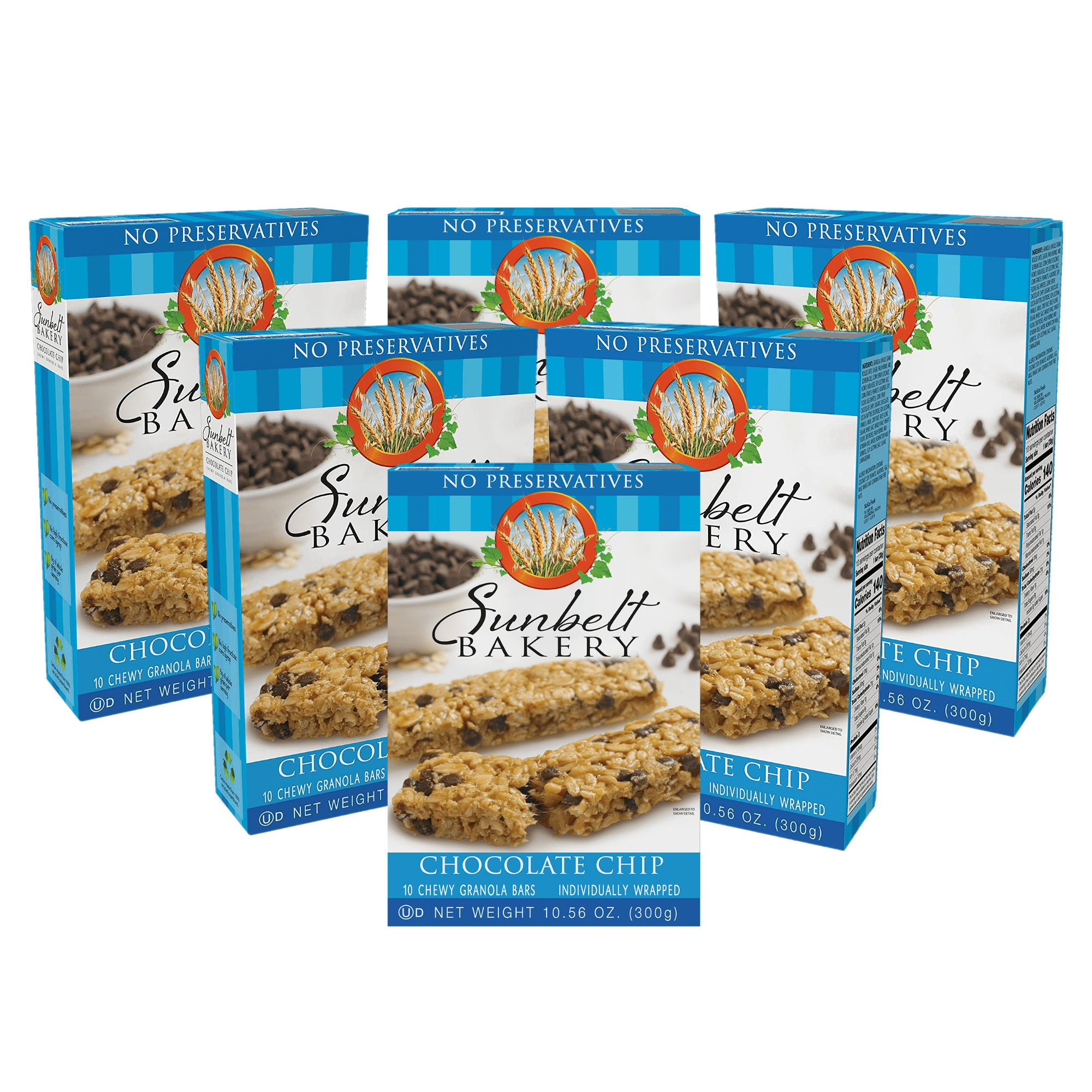Sunbelt Bakery Chocolate Chip Chewy Granola Bars, 6 Boxes, 60
