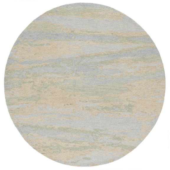 SAFAVIEH Metro Jessy Camouflage Area Rug, Blue/Ivory, 6' x 6' Round