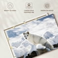 thumbnail image 6 of Elephant Stock Arctic Fox Wall Art - Horizontal Canvas Wall Art - Living Room Wall Decor - Animal Canvas - Gray And Blue Decor - 39" x 26", 6 of 8