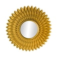 thumbnail image 1 of Espejo de maquilje colgante adornado Decoración de baño Espejos de Oro Zulema Espejo redondo de pared, 1 of 8