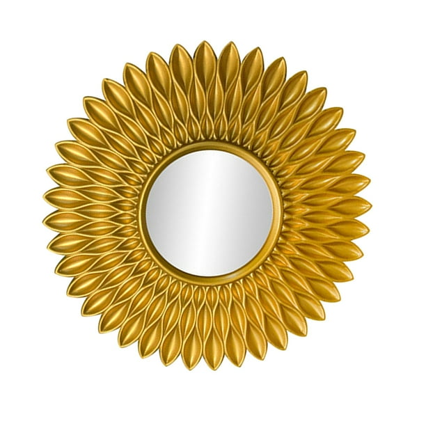 Espejo decorativo Espejos Moderno Círculo Espejo decorativo colgante para mamás en casa Oro en forma de flor