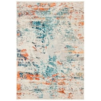 SAFAVIEH Madison Brooke Vintage Abstract Area Rug, Cream/Orange, 3' x 5'