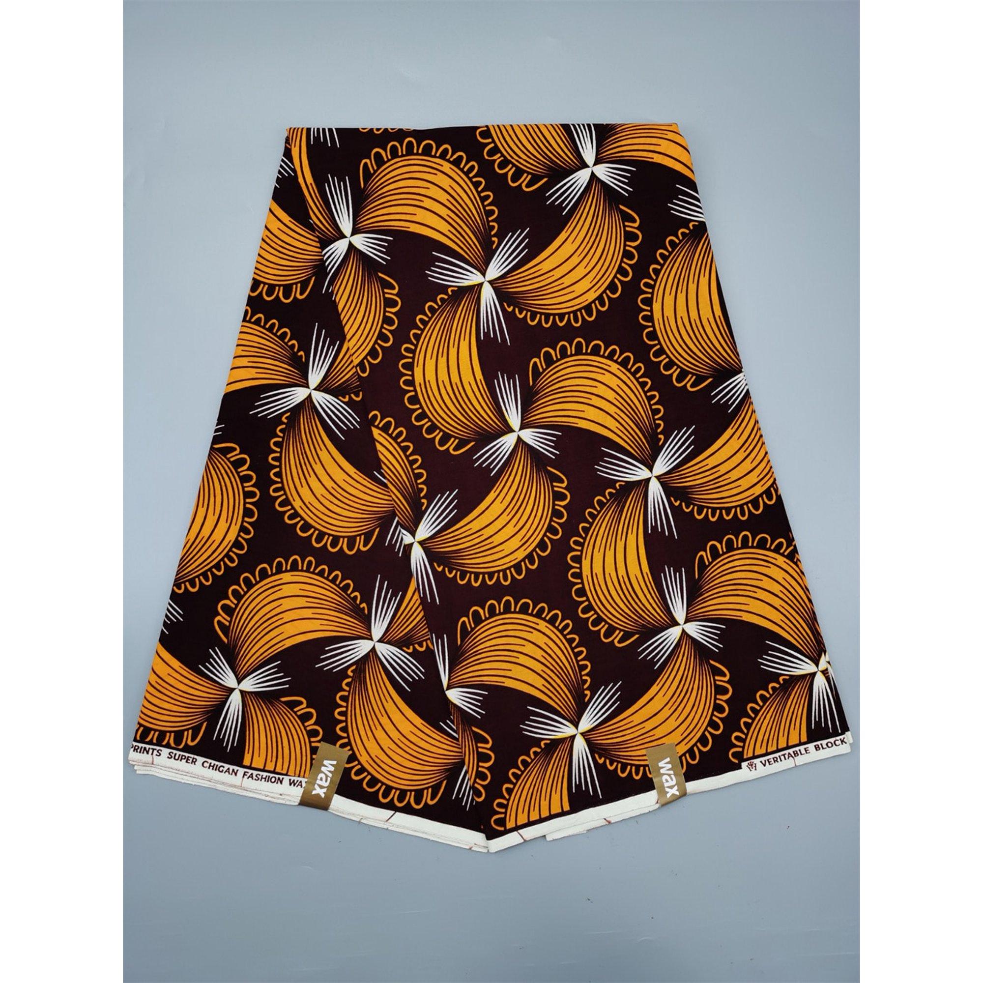 Tissu Wax Africain Ankara Coton - Impression Cire Haute Qualité, 115 Cm De Large - Vendu Au Mètre