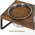thumbnail image 4 of Elevated Dog Bowl Pet Feeder Stainless Steel Raised Food Water Stand w/ 2 Bowls, 4 of 7
