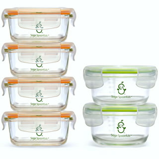 VITEVER 24-Pack Glass Baby Food Storage Containers - 4 oz Baby Food Storage  Jars With Lids, Baby Food Maker, Microwave, Dishwasher & Freezer Safe