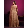 thumbnail image 2 of Pakistan Style Net Rich Brown Floor-Length Engagement Wear Anarkali Suit with Dupatta, 2 of 3