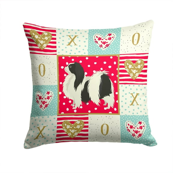 Japanese Chin Love Fabric Decorative Pillow