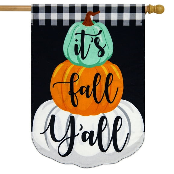 Briarwood Lane It's Fall Y'all Burlap House Flag