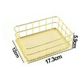 thumbnail image 2 of Cesta de almacenamiento de metal de escritorio, bandeja de almacenamiento de rejilla de caja de almacenamiento de hierro forjado, 2 of 5
